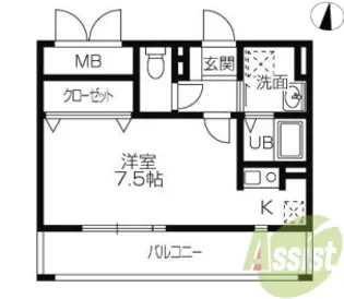 ゴールドウエスト【1階】の間取り
