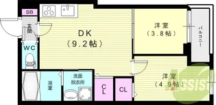 CALME【1階】の間取り