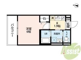 プルミエール 立花【2階】の間取り