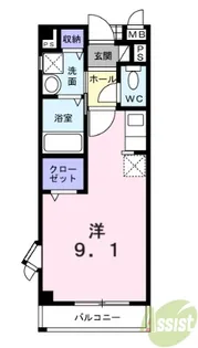 ローレル黒田【2階】の間取り