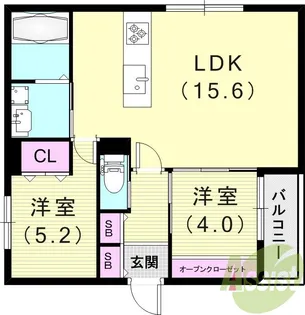 リブレメゾン花園町Ⅰ【3階】の間取り