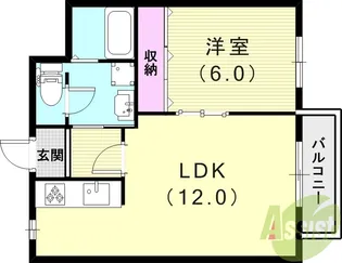 アバンテ甲子園【2階】の間取り