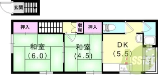みずほ荘【2階】の間取り