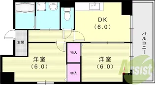 フローレンステラモト【2階】の間取り