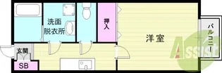 リラ苦楽園【1階】の間取り