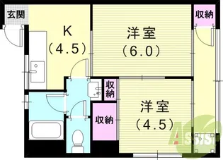 ラ・ポール伊丹【4階】の間取り