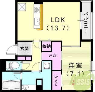 GreenPalace樋之池【1階】の間取り