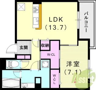 GreenPalace樋之池【3階】の間取り