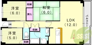 ドレム伊丹【2階】の間取り