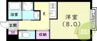 リタフラッツ B【1階】の間取り