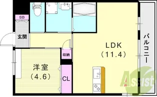 エトワールシャトーⅠ【1階】の間取り