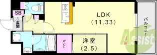 LEGALAND+NISHINOMIYA PARKSIDE【5階】の間取り