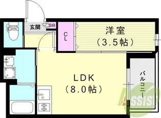 robot home 尼崎センタープール前【3階】の間取り