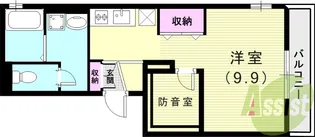 パインウエスト夙川【3階】の間取り