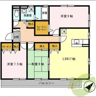 アリュール逆瀬川【2階】の間取り