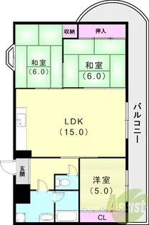 ヴューテラス宝塚【5階】の間取り