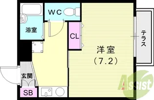 ドム北口【2階】の間取り