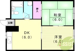 モンド・ベルピア【1階】の間取り