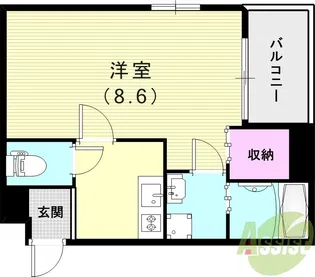 コティ宝塚【1階】の間取り