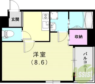 コティ宝塚【3階】の間取り