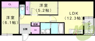 REGIES立花駅前【2階】の間取り