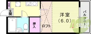 ヴィラ立花第2【2階】の間取り