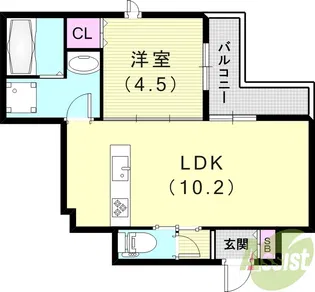 セラヴィ甲子園【2階】の間取り