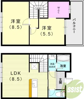 フォレスタ伊丹坂【2階】の間取り