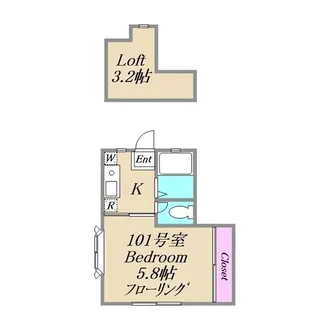 東京都世田谷区松原3丁目【アパート】の間取り