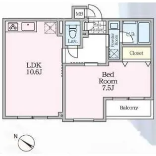 Maison deM HATSUDAI【2階】の間取り