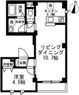 東京都新宿区北新宿2丁目【マンション】の間取り