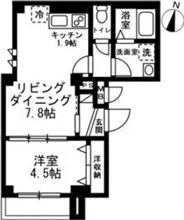 東京都新宿区北新宿2丁目【マンション】の間取り