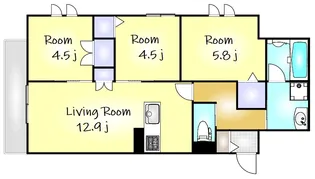 (仮称)小山4丁目メゾン【201号室】の間取り