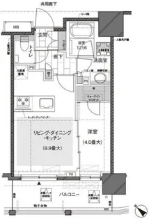 ルジェンテ武蔵小山【8階】の間取り