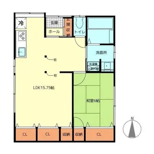 東京都中野区本町1丁目【アパート】の間取り