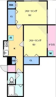 若葉ハイム【1階】の間取り