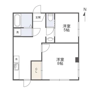 東京都世田谷区北沢3丁目【マンション】の間取り