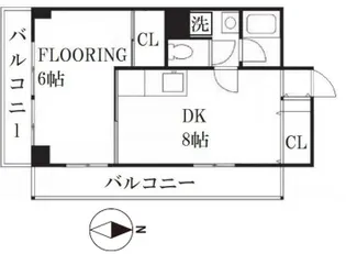 1LDKの間取り画像