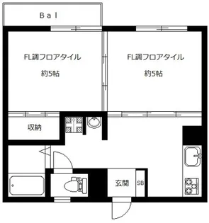 メゾンセントラル【2階】の間取り