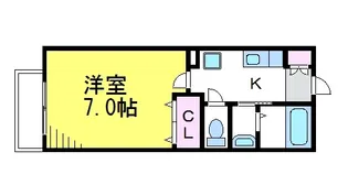 東京都小金井市中町2丁目【アパート】の間取り