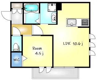 ルボワ阿佐谷【101号室】の間取り