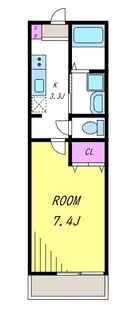 東京都国分寺市本多2丁目【アパート】の間取り