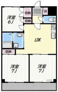 東京都世田谷区代田2丁目【マンション】の間取り