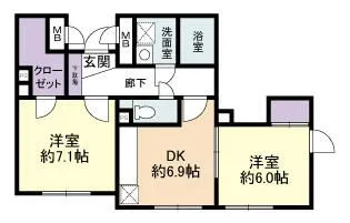 東京都世田谷区宮坂1丁目【マンション】の間取り