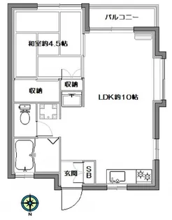 東京都中野区中央5丁目【アパート】の間取り