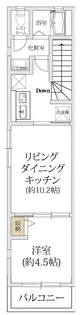 東京都世田谷区経堂3丁目【マンション】の間取り