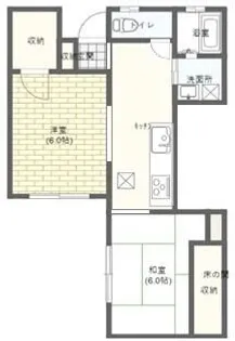 東京都渋谷区西原2丁目【アパート】の間取り