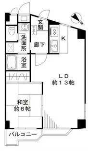 日興初台スカイマンション【6階】の間取り