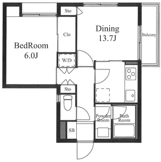 東京都渋谷区本町2丁目【マンション】の間取り