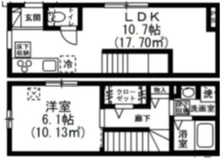 東京都杉並区方南1丁目【アパート】の間取り